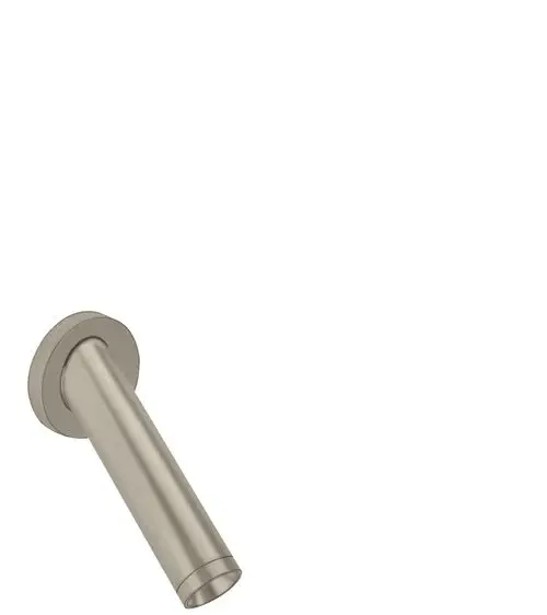Wandmontierter Wasserzufluss aus gebürstetem Nickel, entworfen von AXOR, zur Verwendung in Badezimmeranwendungen.